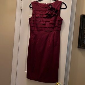 Adrianna Papell burgundy shirt dress